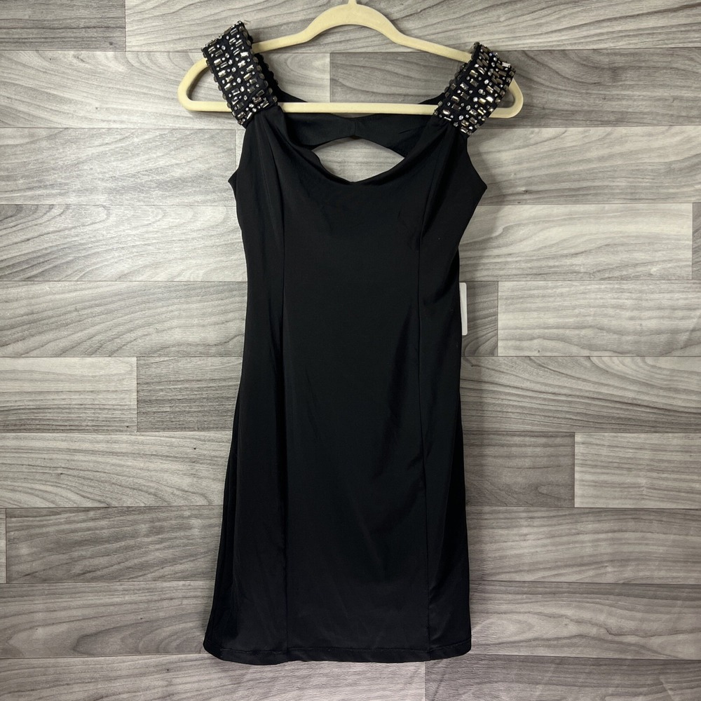 Midnight Doll Dress‎ Womens Size 9 Black Bodycon Glam Night Out Witchy Urban NWT